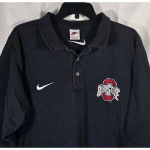Nike Golf Dri-Fit Men's XL Ohio State Buckeyes Black Golf‎ Polo Shirt